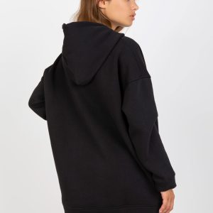 Wholesale Black Basic Sweatshirt with Hoodie