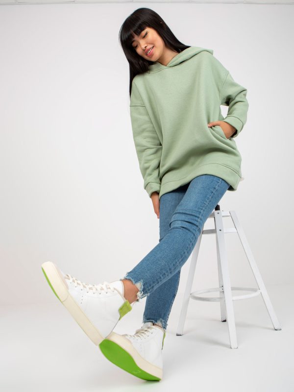 Wholesale Pistachio sweatshirt basic oversize