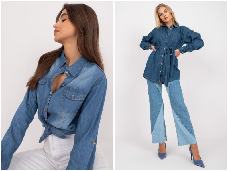 Women’s denim shirt – discover fashionable models from wholesale