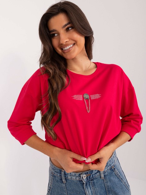 Women’s casual blouse with ribbing