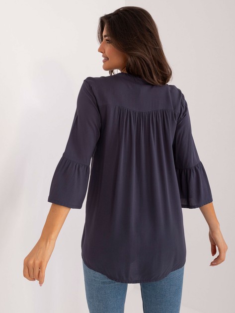 Women’s graphite everyday blouse with stand-up collar SUBLEVEL